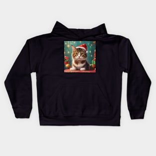 Funny Christmas Cat Kids Hoodie